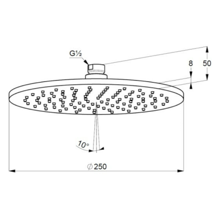 Cap de duș rotund, Kludi, A-QA, diametru 25cm, negru-mat [2]