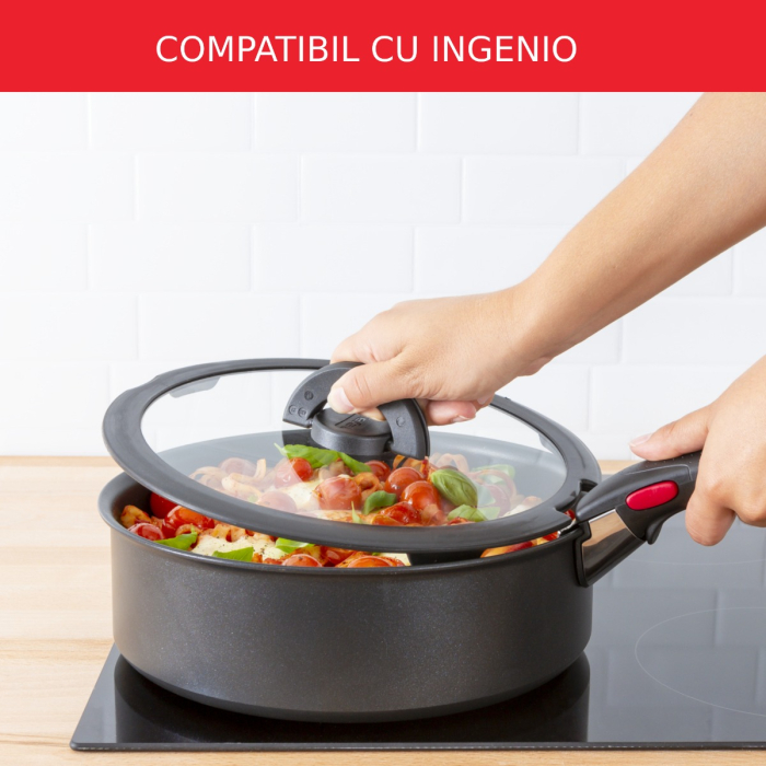 Capac de sticla Tefal Ingenio L9846253, 18 cm, compatibil cu oalele & tigaile Ingenio [4]