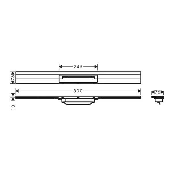 Capac pentru rigola de dus Hansgrohe RainDrain Flex 80 cm ajustabila inox periat [4]