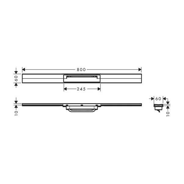 Capac pentru rigola de dus Hansgrohe RainDrain Flex 80 cm alb mat ajustabila [4]