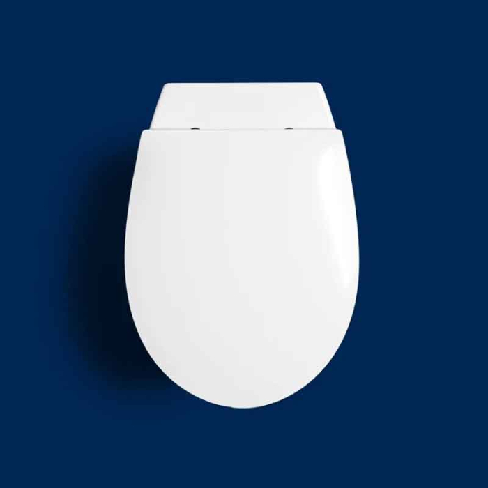 Capac vas WC suspendat Hatria, Planeta, soft close, quick release, alb [2]
