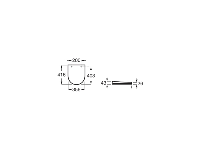 Capac WC A801D22003, The Gap Round, pentru wc, slim, eliberare rapida, suprafata antibacteriana, alb [2]
