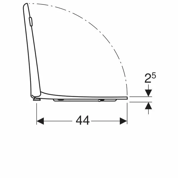 Capac wc Geberit Selnova Comfort fixare de sus alb [5]