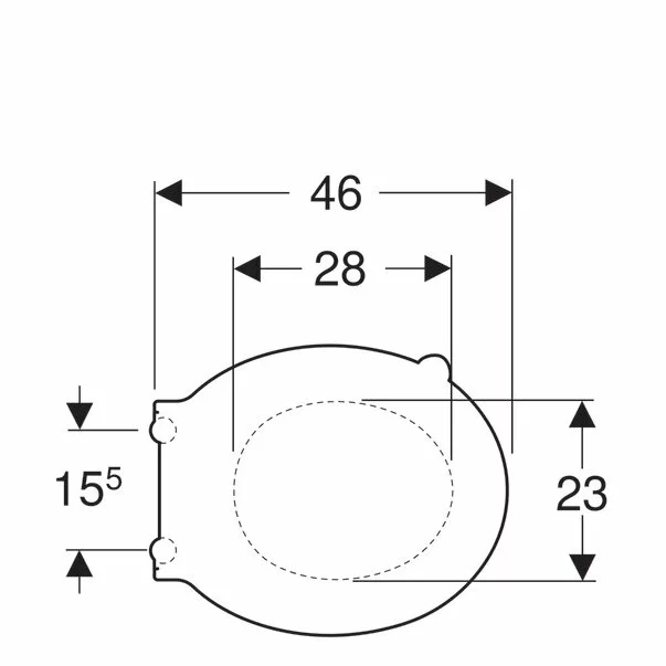Capac wc Geberit Selnova Comfort fixare de sus alb [2]