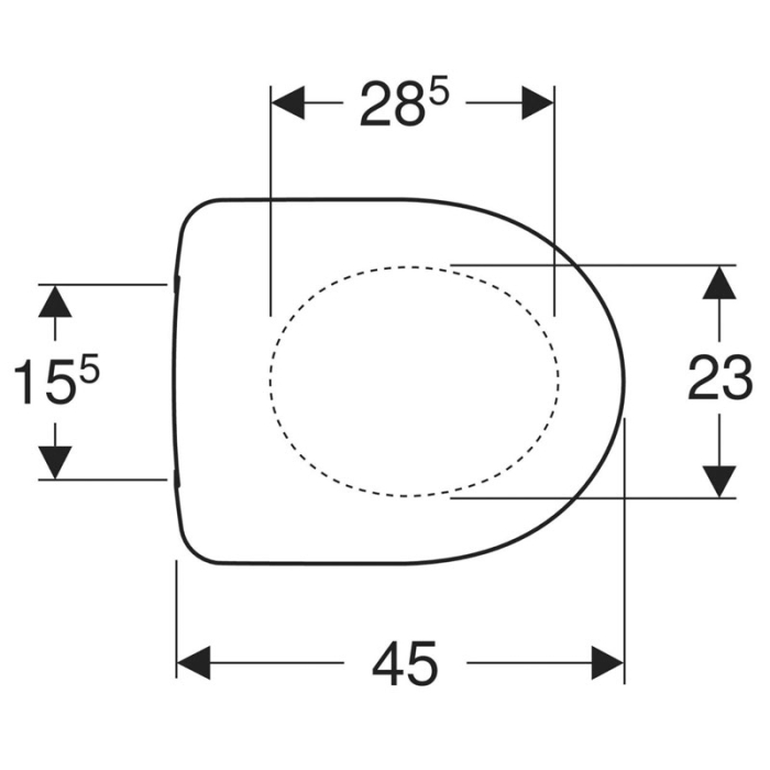 Capac WC, Geberit, Selnova, Soft Close, Quick-Release, 45 x 36 cm, alb [4]