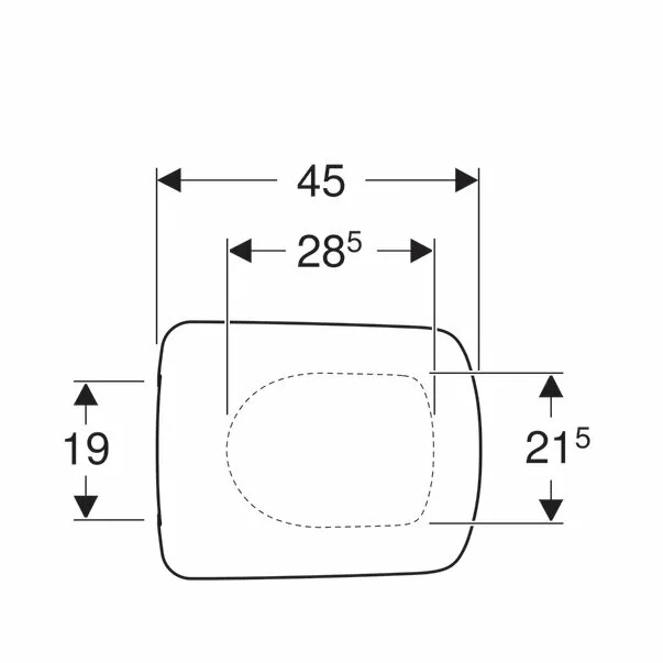 Capac wc Geberit Selnova Square fixare de jos [2]