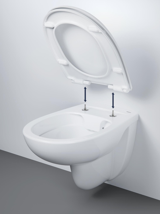 Capac WC Grohe 112946SH00, Bau Ceramic, SoftClose, Slim, datasare rapida, alb [10]