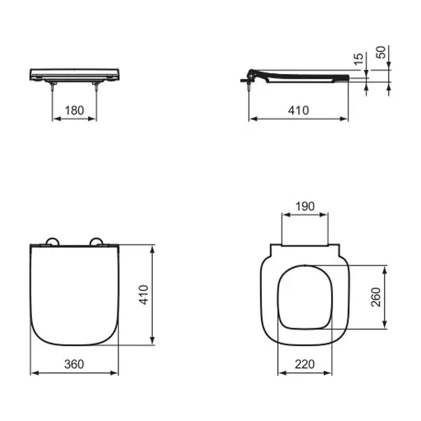Capac WC Ideal Standard i.life S slim alb lucios [10]