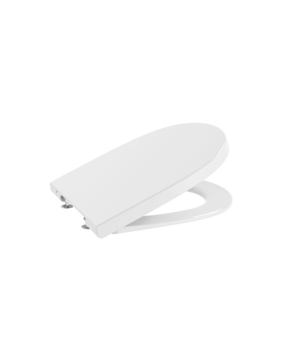 Capac WC Roca A8012A200B, 447 mm, 367 mm, 1 functii speciale, capac softclose, oval, duroplast, eliberare rapida, Alb [2]