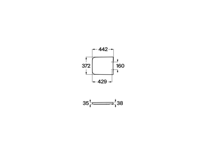 Capac WC Roca A80153264B, 442 mm, 372 mm, 1 functii speciale, capac softclose, suprafata antiaderent, Antracit [2]