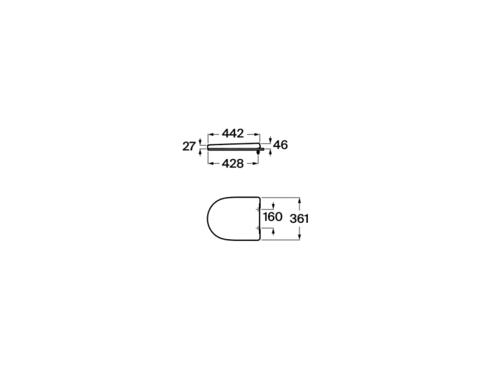 Capac WC Roca A801F72002, Optica, pentru wc, capac softclose, slim, eliberare rapida, suprafata antibacteriana, alb [3]