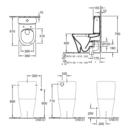 Capac WC Villeroy and Boch O.Novo, softclose, duroplast, alb, 8M36S101 [6]