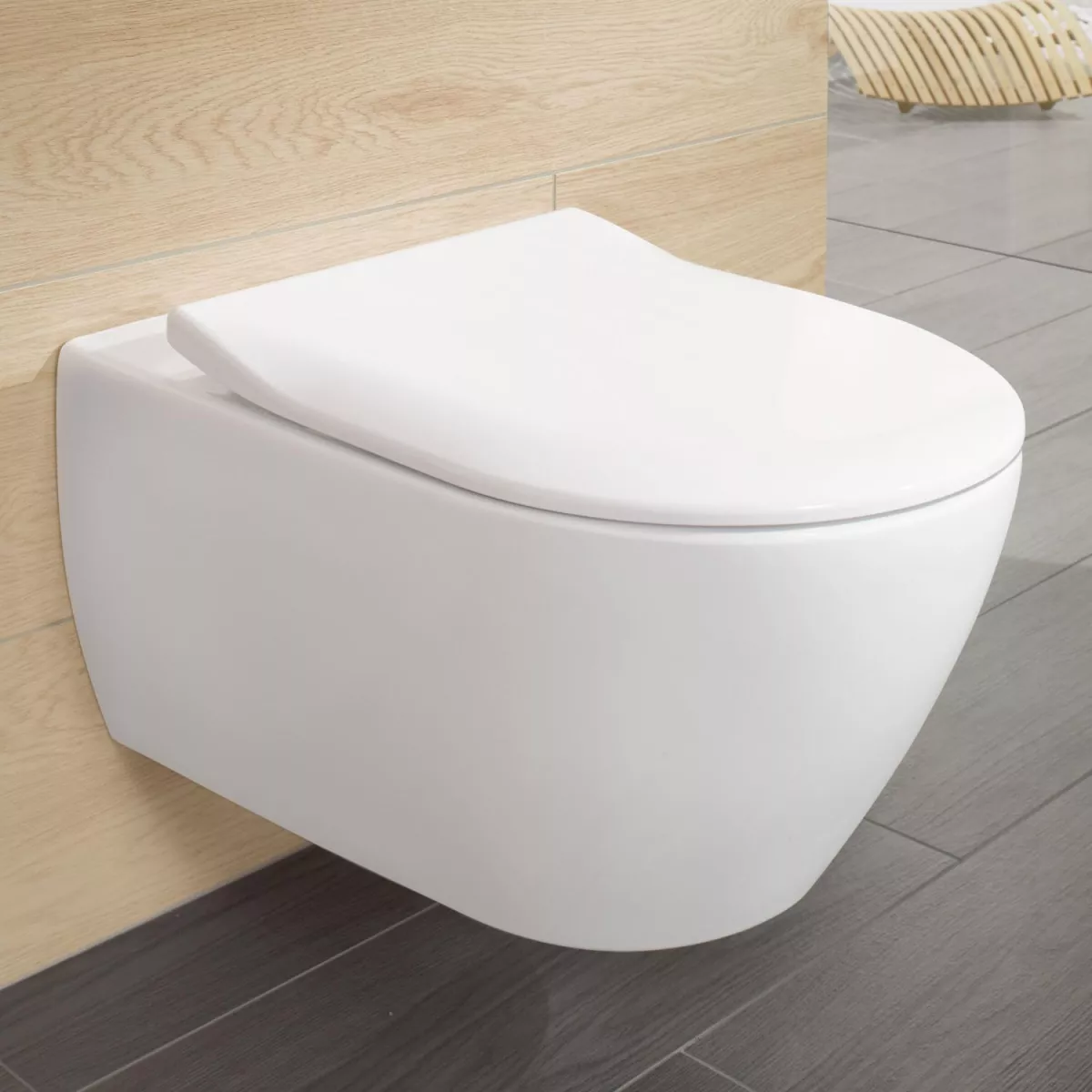 Capac WC Villeroy & Boch Subway, slim, SoftClose, alb, 9M65S101 [2]