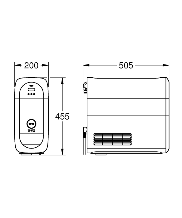 Carbonizator Grohe 40711001, Racitor carbonizator Blue Home, calitate superioara pentru baia ta [2]