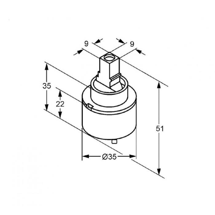 Cartus ceramic, Kludi, pentru baterii cu presiune [2]