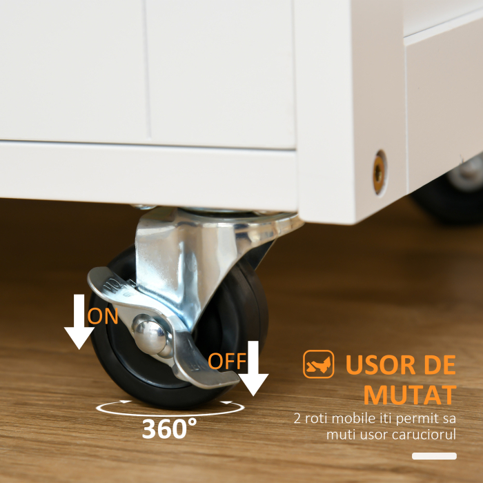  carucior bucatarie, suport pentru sticle, 67x37x87cm [7]