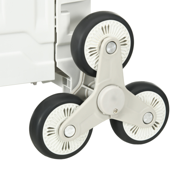  Carucior de cumparaturi pliabil, din aluminiu, cu roti pentru scari, alb [8]