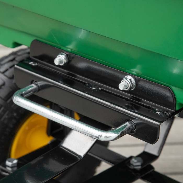 Carucior de Gradina  75L din Otel si PP cu Cuva Rabatabila si Maner de Transport, 109x52x94 cm, Verde [8]