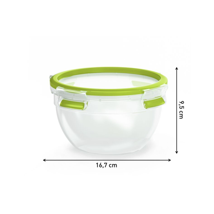Caserola MasterSeal to Go pentru salata  K3100112,  plastic, capac cu inchidere etans, 1l, transparent si verde [6]