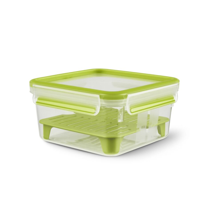 Caserola MasterSeal ToGo 1,3 L N1071710, plastic, accesoriu detasabil inclus, 100% inchidere etansa, verde / translucid [3]