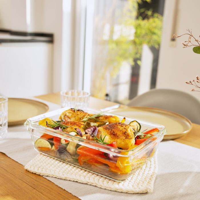 Caserola Tefal MasterSeal Glass N1041110, 2 L, sticla, inchidere 100% etansa, transparent [8]