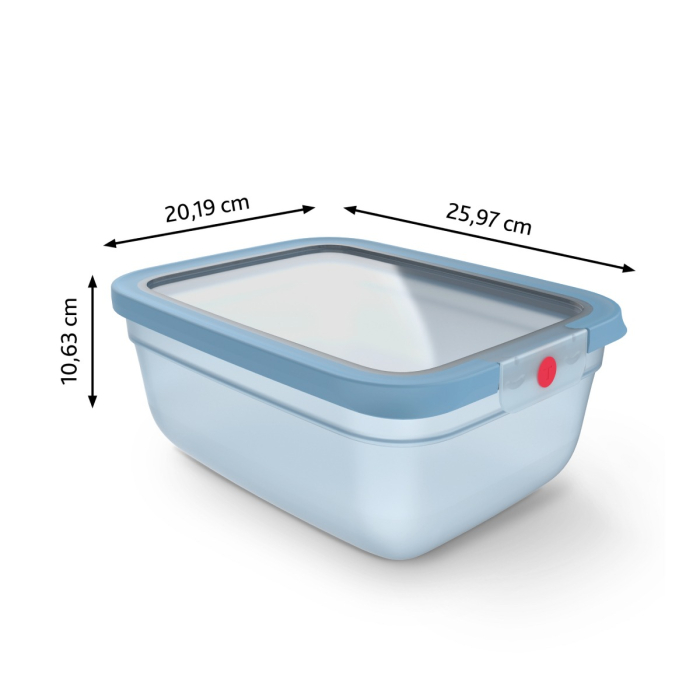 Caserola Tefal ONEClick N1211610, 3.0 L, plastic, inchidere 100% etansa, albastru [2]