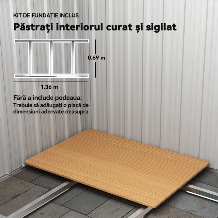  Casuta de Gradina cu Acoperis inclinat, 152x132x188 cm, Verde [5]