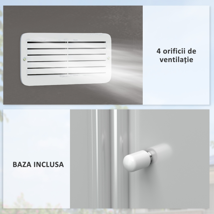  Casuta Gradina Gri 277×191×192 cm - Din Lamiera de Fier [7]