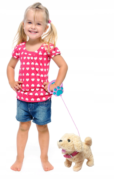 Catel interactiv copii sunete mers melodii lesa accesorii, 23x12x21 cm, joaca creativa, bej [9]