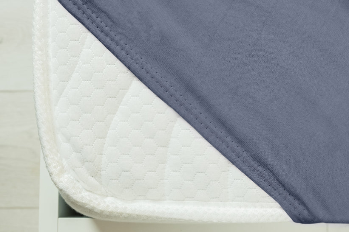 Cearceaf Brius cu elastic Jersey, 100x200, 50% poliester , 50% bumbac, Material moale si prietenos cu pielea, Albastru navy [2]