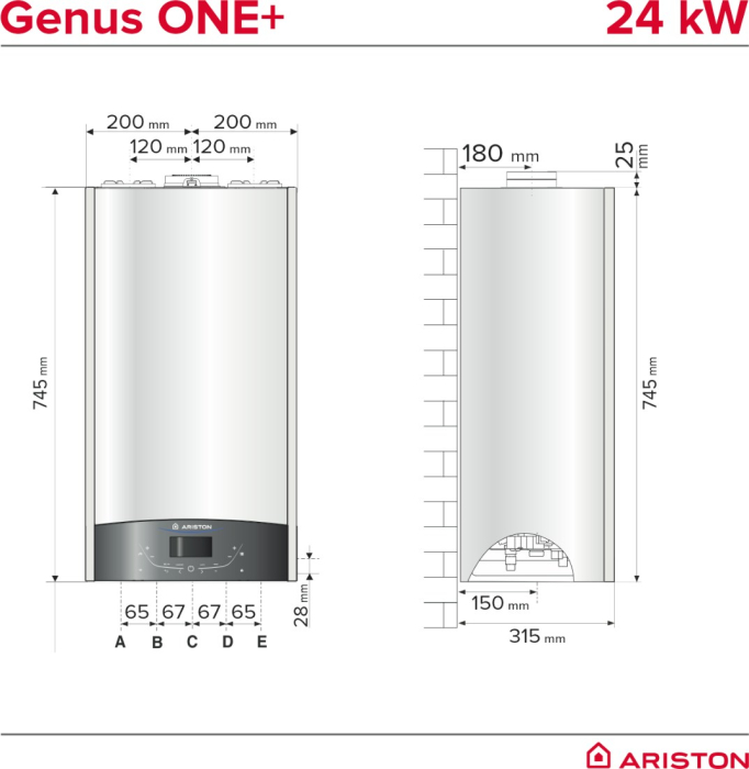 Centrala termica pe gaz in condensare Ariston GENUS ONE+ WIFI 35 Kw [6]