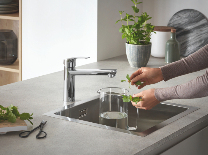 Chiuveta bucatarie Grohe 31578SD1, K700, 464 x 464 mm, pe blat, 1 cuva, ventil, crom [8]