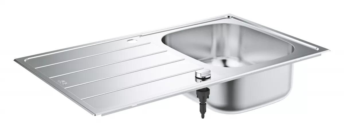 Chiuveta bucatarie Grohe K200, otel, 860 x 500 mm, pe blat, reversibila, crom, 31552SD1 [3]