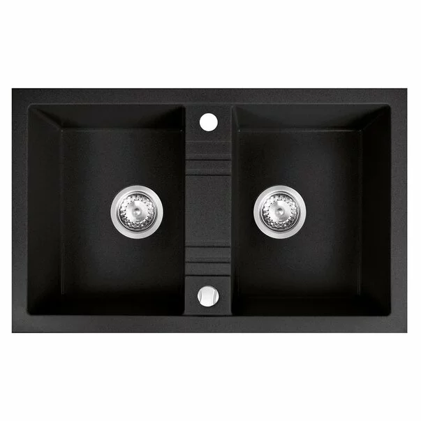 Chiuveta compozit Ferro Mezzo II granit 78x48 cm grafit [1]