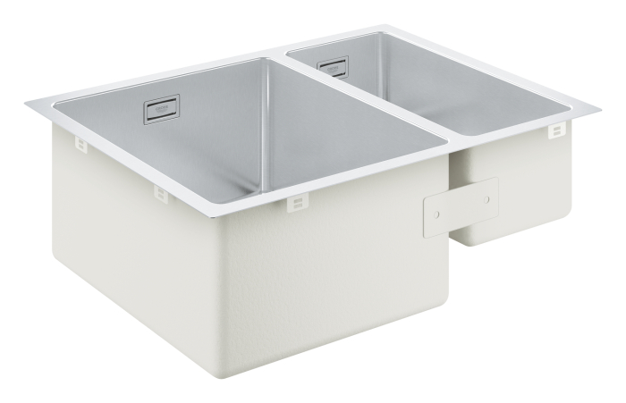 Chiuveta de bucatarie Grohe 31577SD1, K700, 585 x 440 mm, montare in blat, 2 cuve, sistem de scurgere, otel inoxidabil [3]