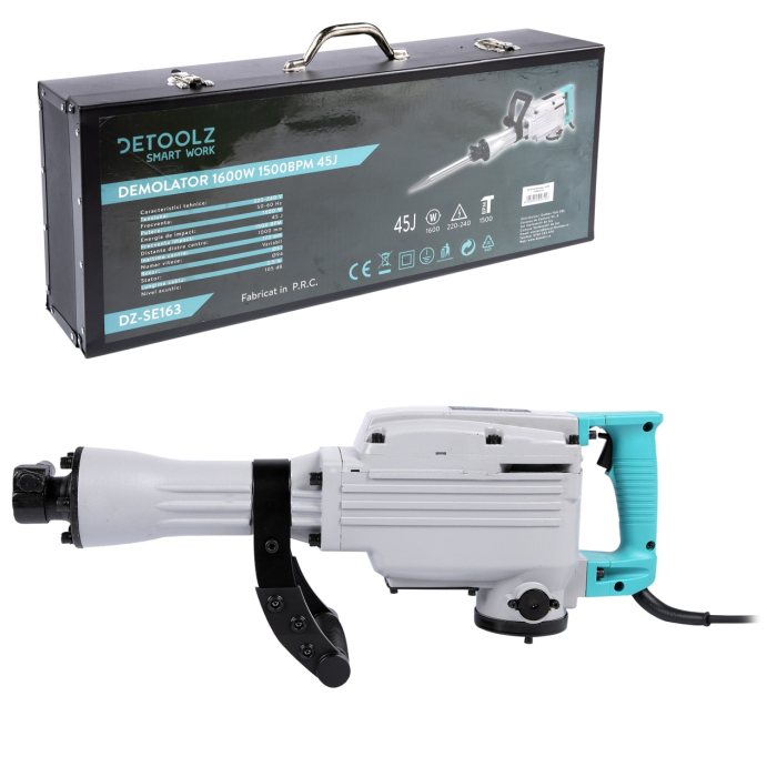 Ciocan demolator Detoolz 1600W, frecventa impact 1500bpm, energie impact 45 Jouli [8]