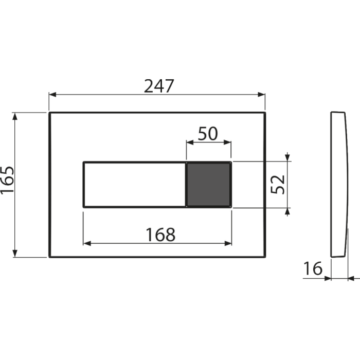 Clapeta actionare rezervor wc, alimentare la retea Alcadrain Senzor M371S [2]