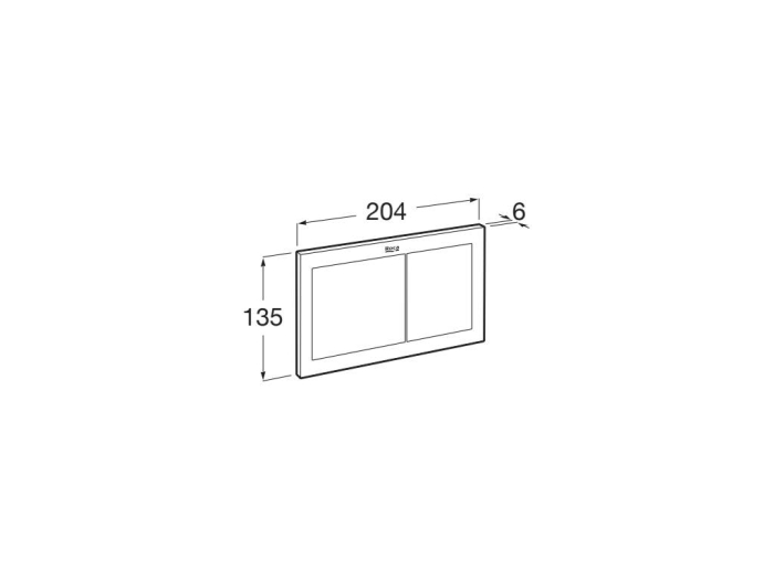 Clapeta actionare Roca A890225306, Wall, pentru toaleta, tip instalare orizontala, pentru tip rezervor incastrat, negru [2]