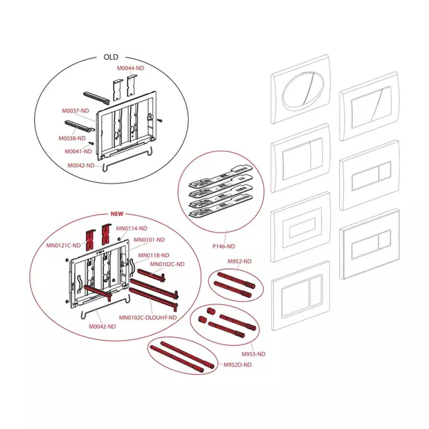 Clapeta de actionare Alca Basic M275 auriu [3]