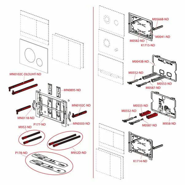 Clapeta de actionare Alca Flat FUN-BRASS alama [2]