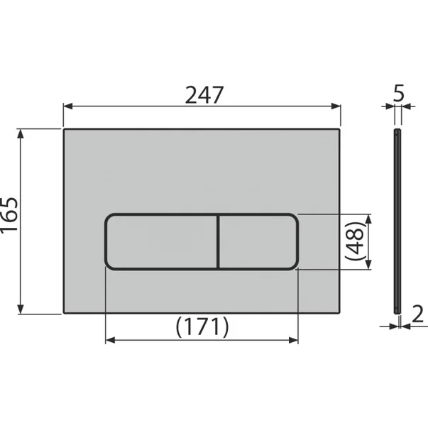 Clapeta de actionare Alca Flat MOON-BRASS alama [2]