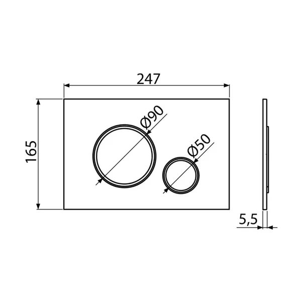 Clapeta de actionare Alca Thin M776 alb - crom [2]