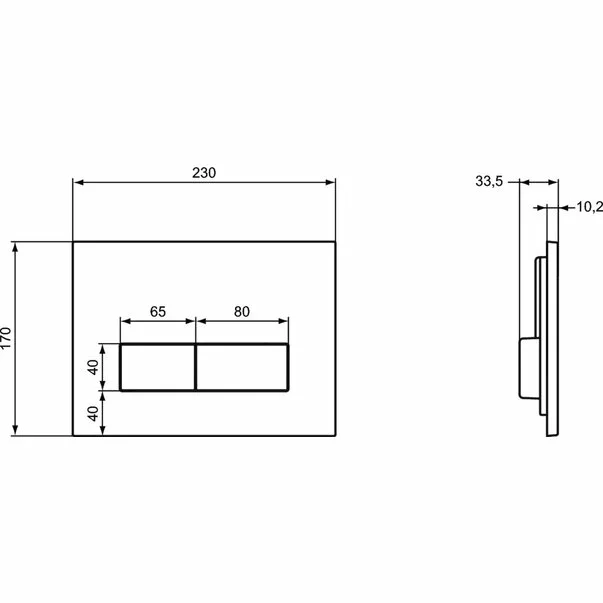 Clapeta de actionare dubla comanda Ideal Standard alb [2]