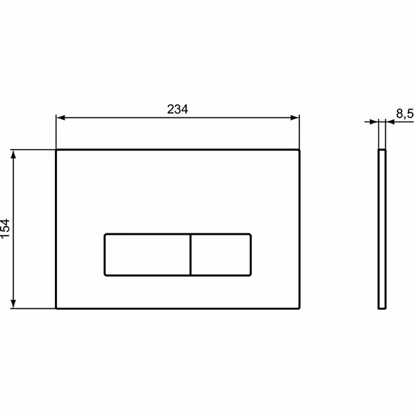 Clapeta de actionare dubla comanda Ideal Standard Oleas M2 crom lucios [2]