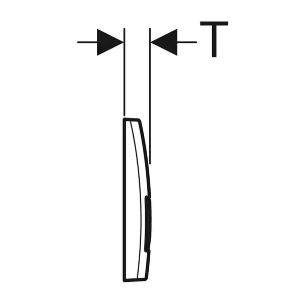 Clapeta de actionare Geberit Delta50 negru finisaj mat [3]