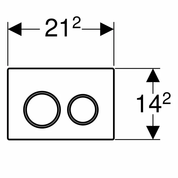 Clapeta de actionare Geberit Omega20 negru crom lucios [2]