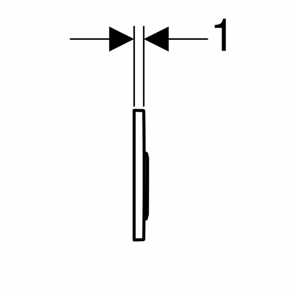 Clapeta de actionare Geberit Omega20 negru crom lucios [4]