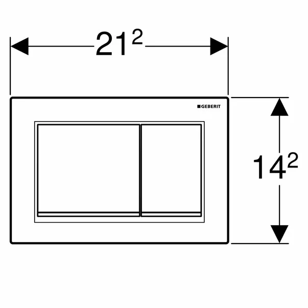 Clapeta de actionare Geberit Omega30 negru crom lucios [2]