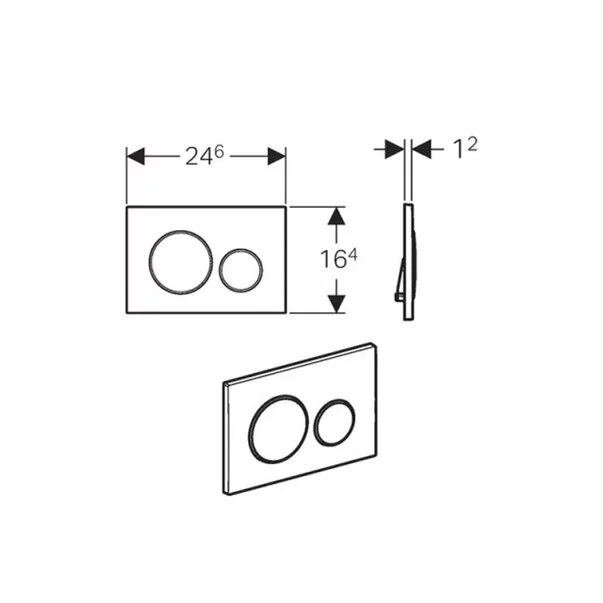 Clapeta de actionare Geberit Sigma20 alb/auriu [3]