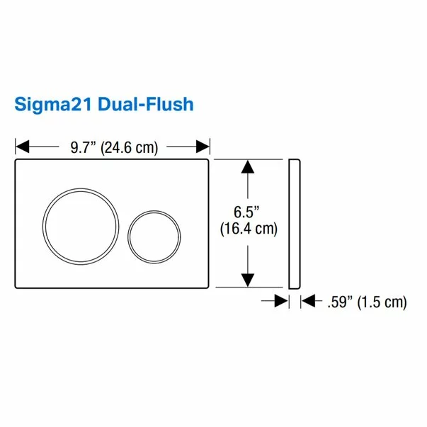 Clapeta de actionare Geberit Sigma21 personalizabila butoane rotunde inele cromate [3]